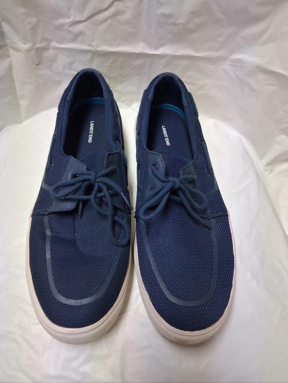 Lands' End Navy Men’s Casual Boat Shoe Size 12D Preowned